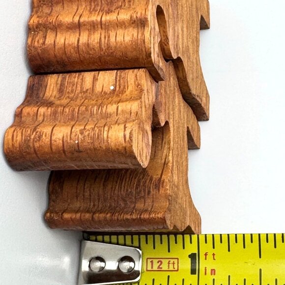 Walnut Wood Reindeer Puzzle 2-Piece Freestanding Toy Handcrafted Figurine - Picture 3 of 7